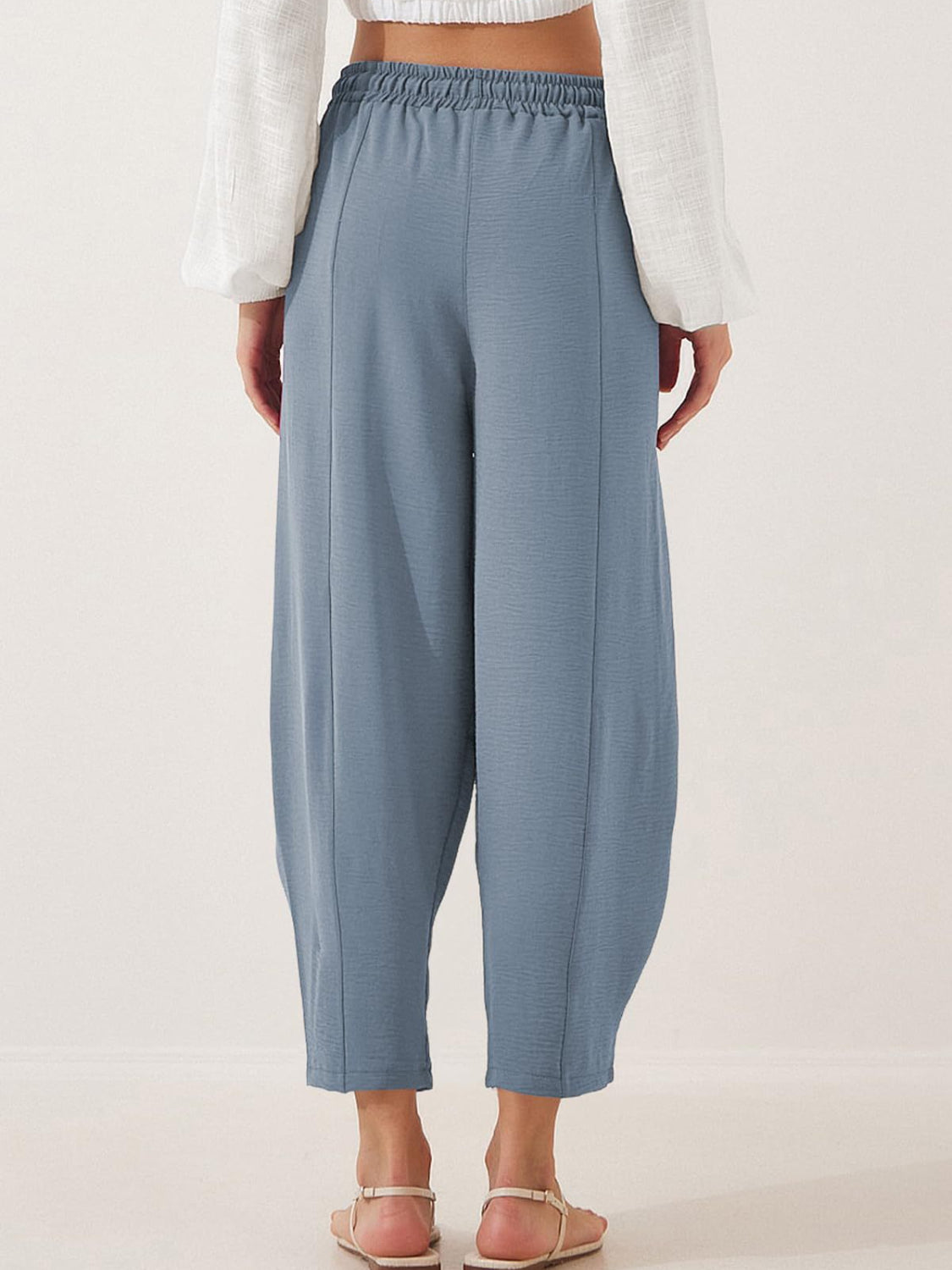 Full Size Drawtising Cropped Jogger Pants Plus Size - felvior