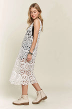 ADORA Crochet Cover-Up Tunic Top
