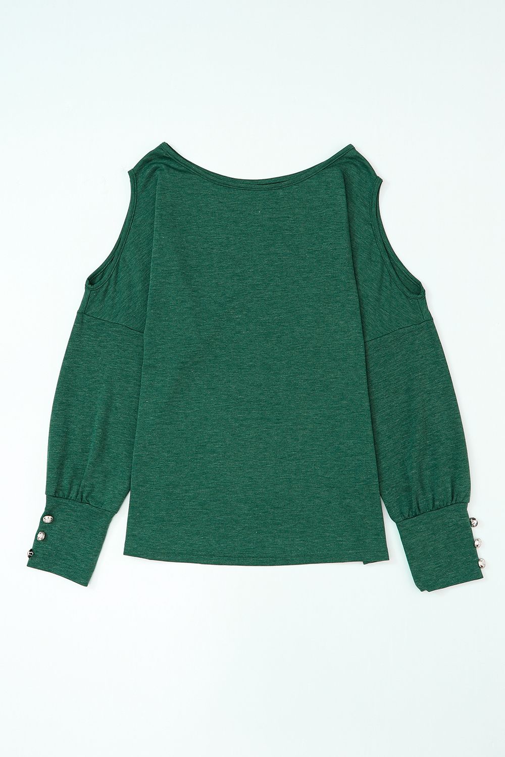 Cutout Round Neck Long Sleeve Top - felvior