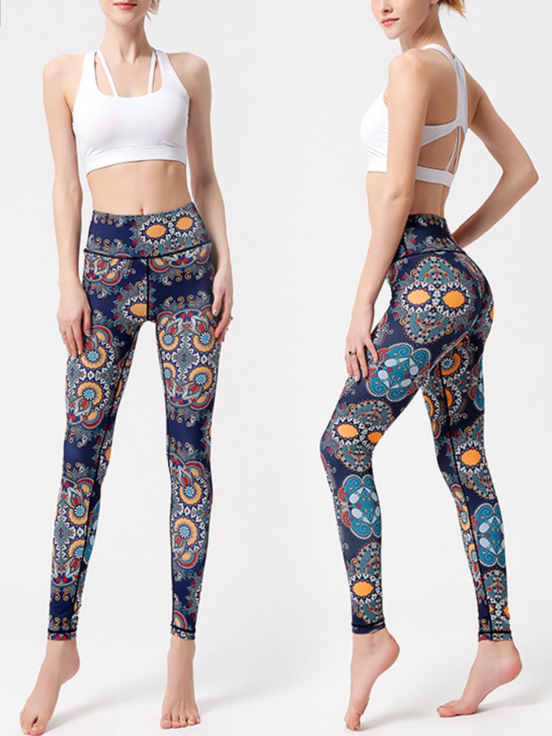 Printed High Waist Active Leggings