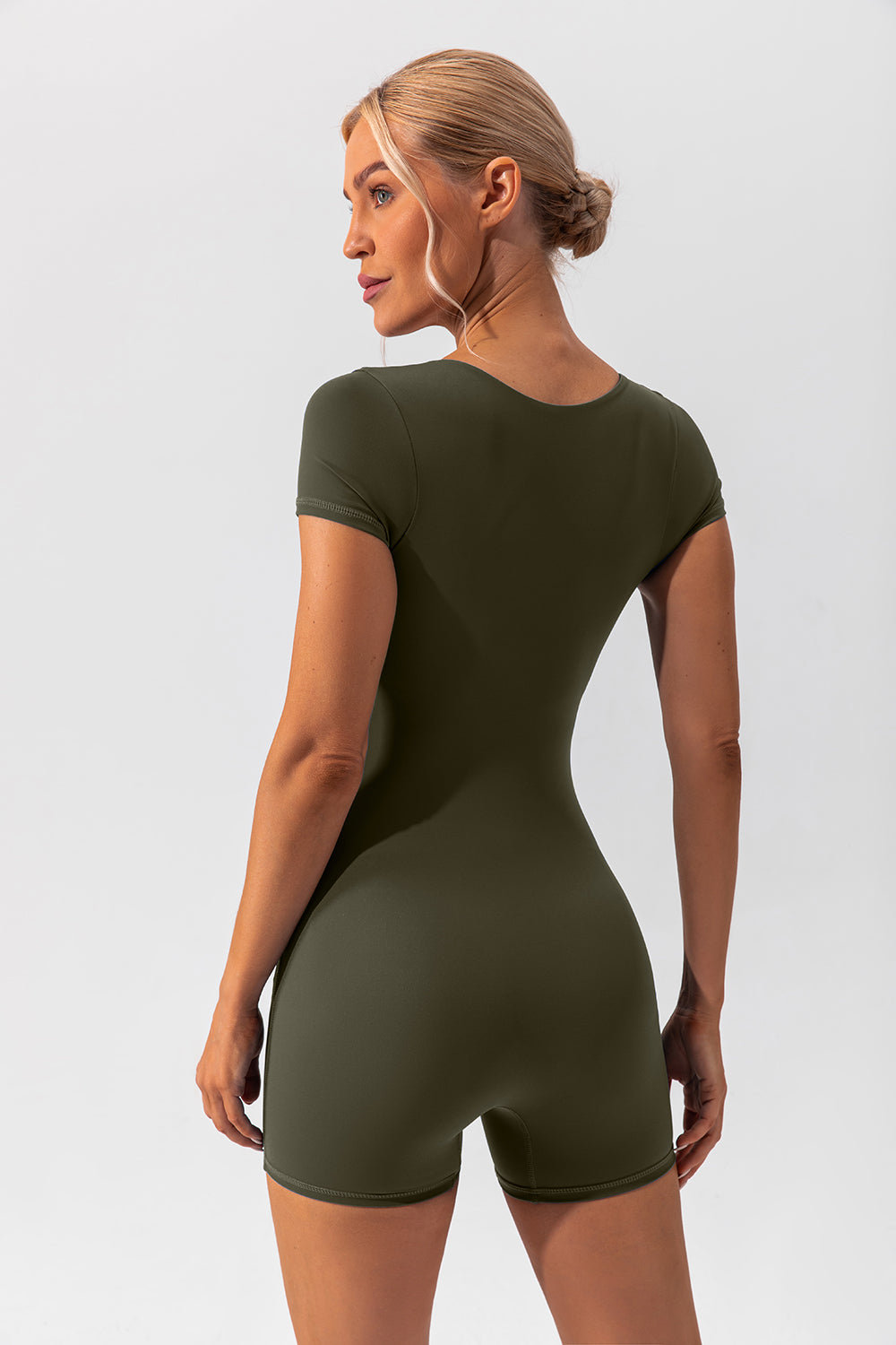 Square Neck Cap Sleeve Active Romper Zweitbild