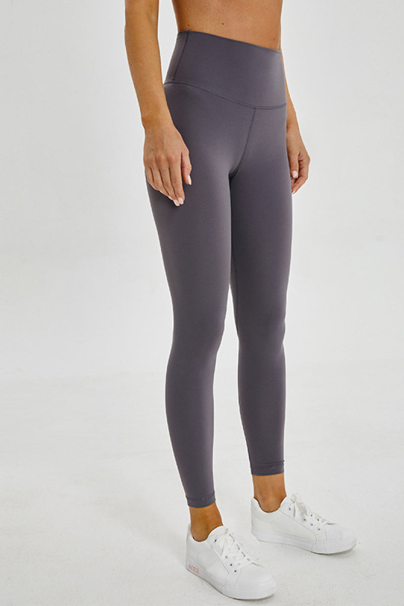Millennia Wide Seamless Band Waist Sports Leggings - felvior