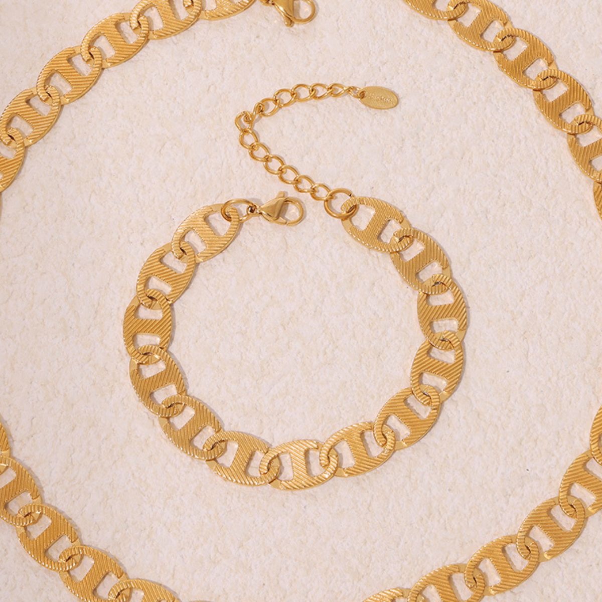 18K Gold-Plated Stainless Steel Chain Bracelet - felvior