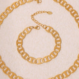 18K Gold-Plated Stainless Steel Chain Bracelet - felvior