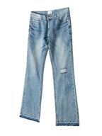 Men's Distressed Raw Hem Jeans