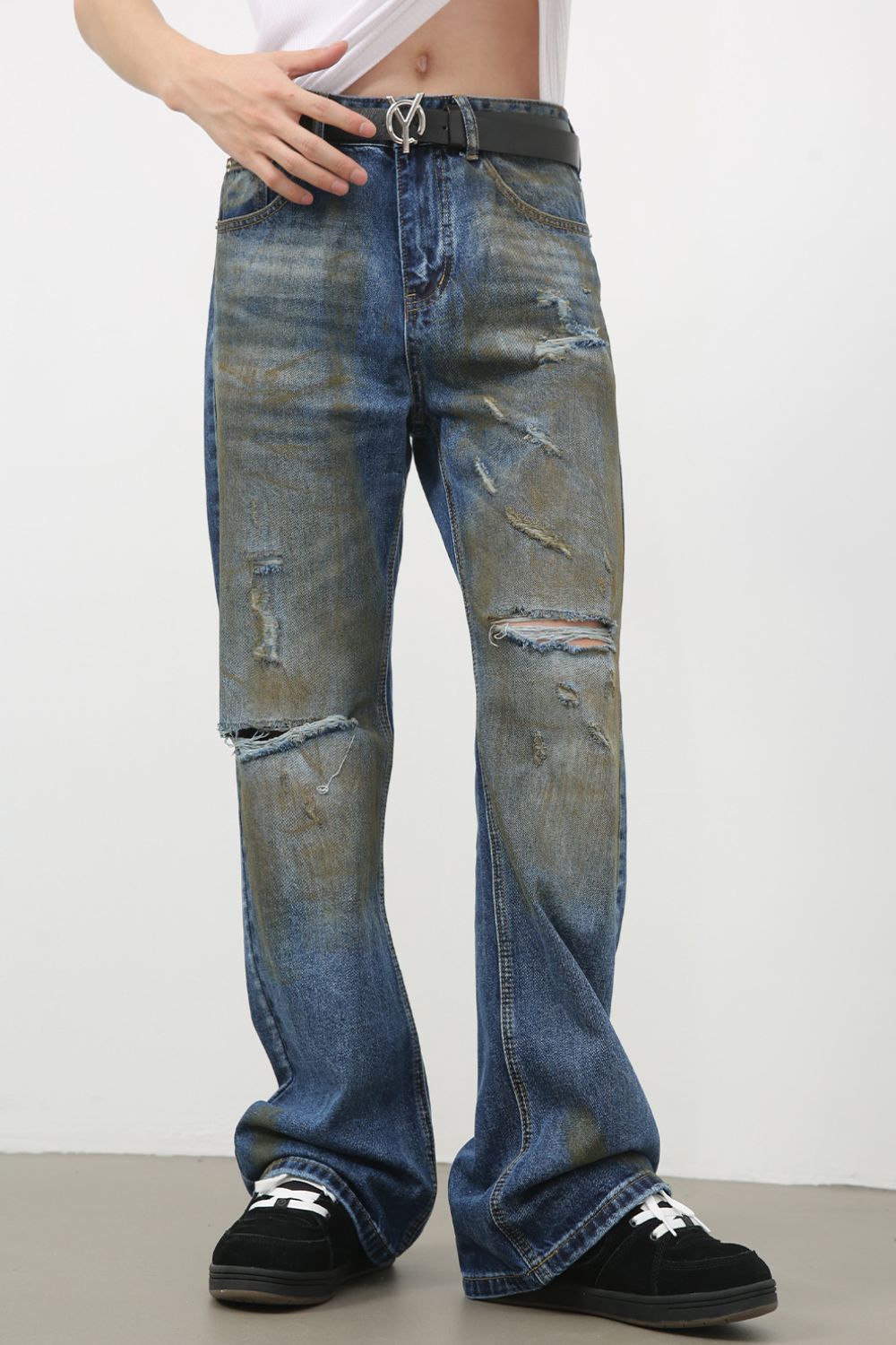 Men's Distressed Jeans