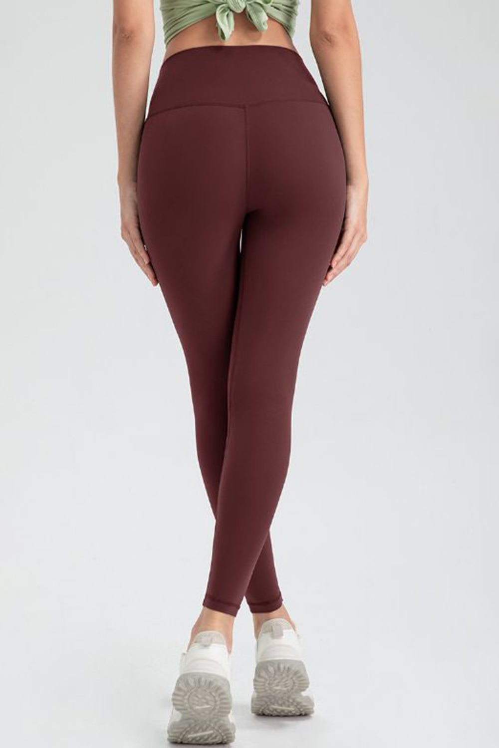 Wide Waistband Slim Fit Active Leggings - felvior