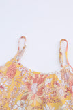 Floral Spaghetti Strap Tiered Dress - felvior