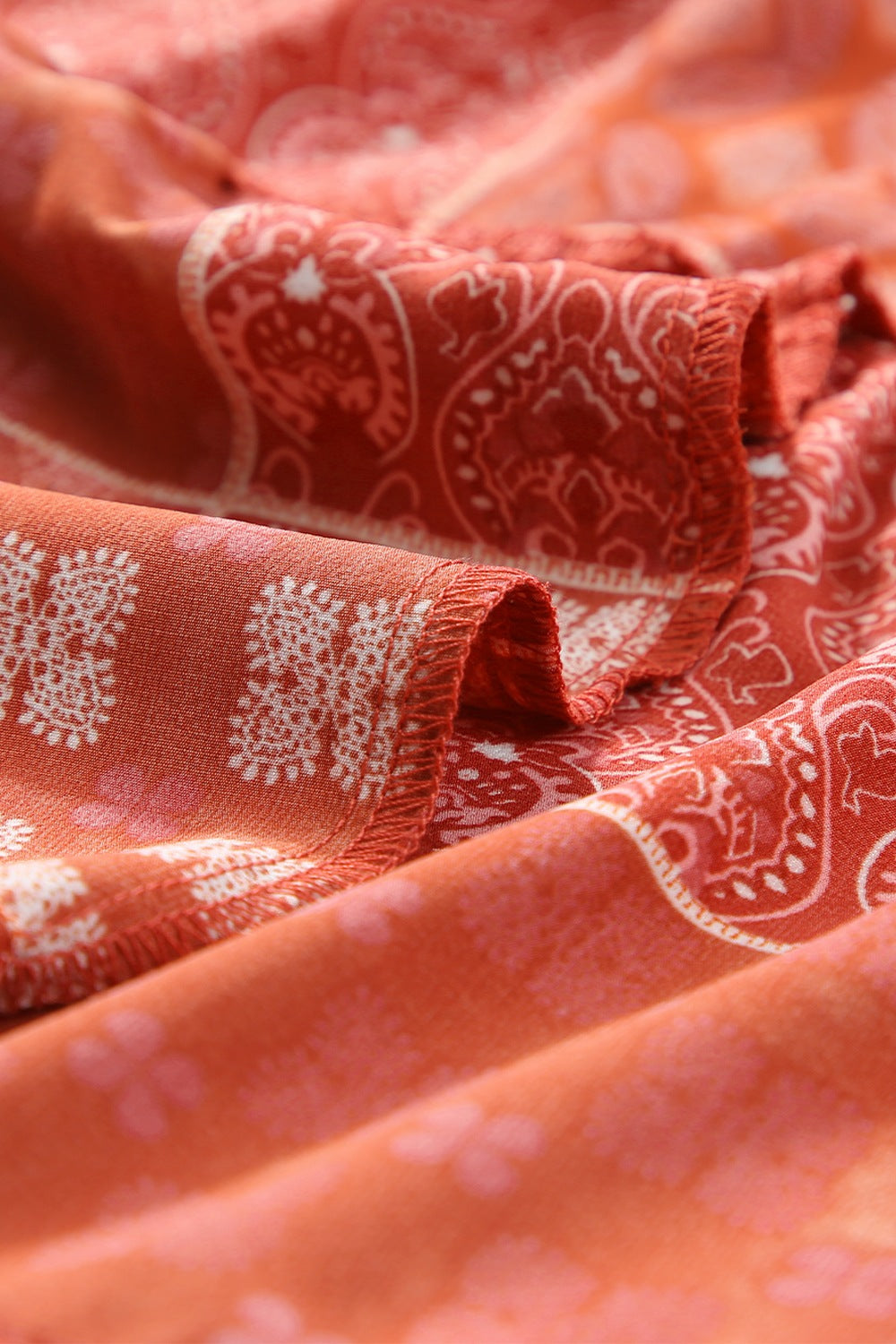 Printed Drawstring Midi Skirt