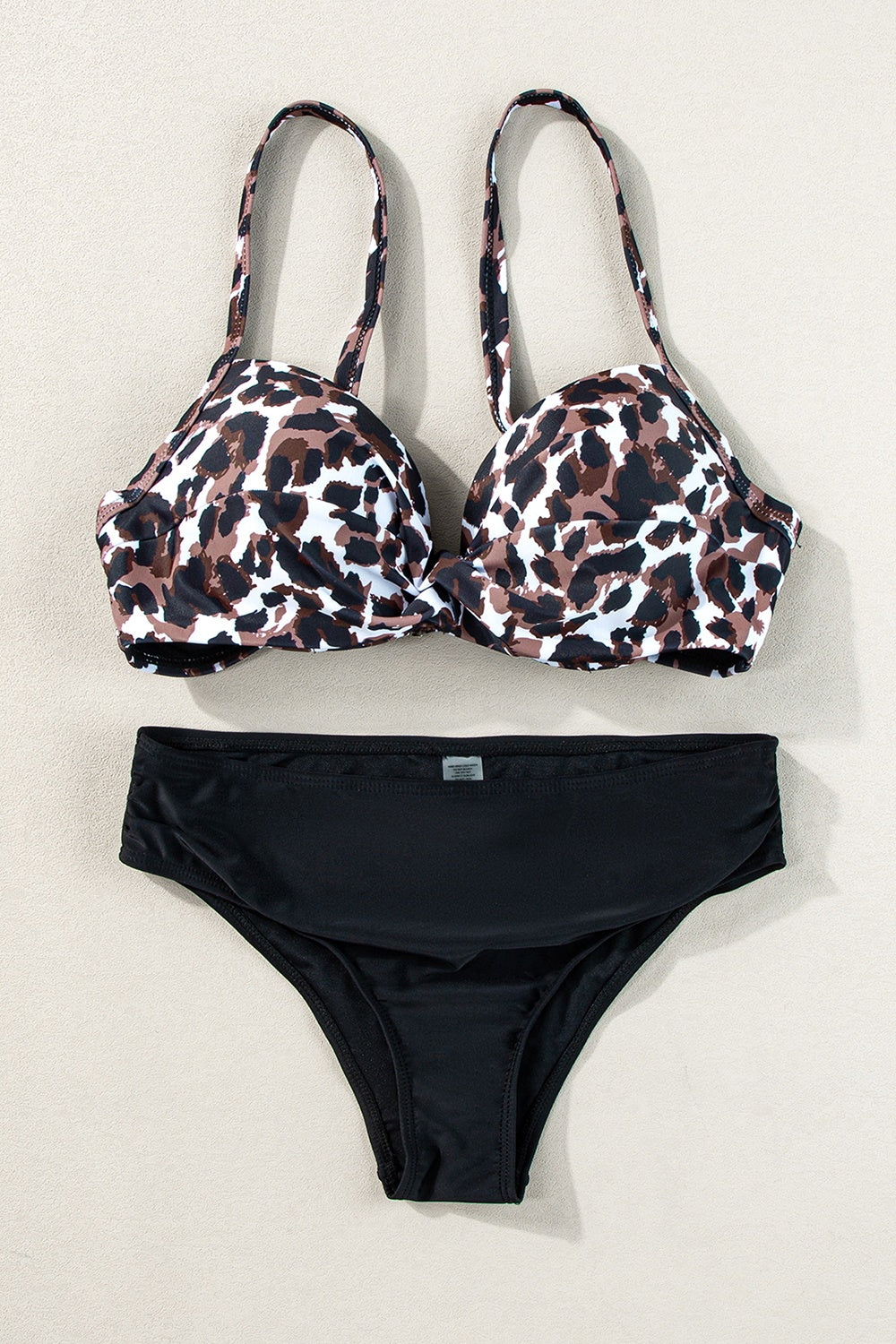 Leopard Sweetheart Neck Bikini Set - felvior