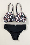 Leopard Sweetheart Neck Bikini Set - felvior