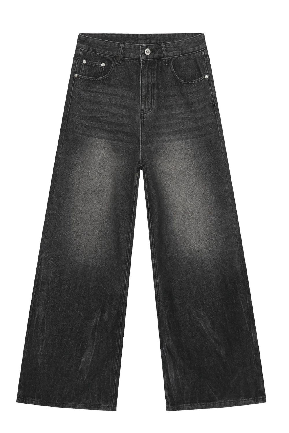 Men's Wide Leg Jeans with Pockets