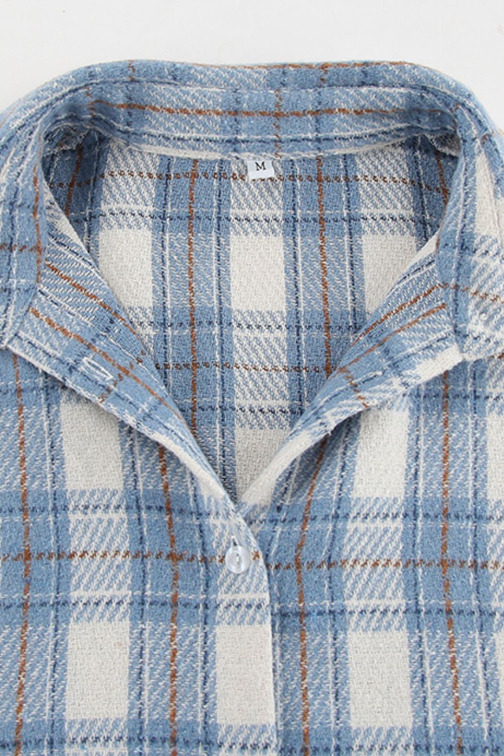 Plaid Button Up Long Sleeve Jacket - felvior