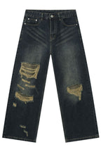 Men's Distressed Wide Leg Jeans