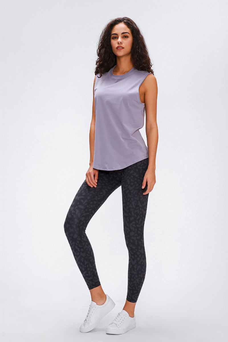 Millennia Wide Seamless Band Waist Sports Leggings - felvior