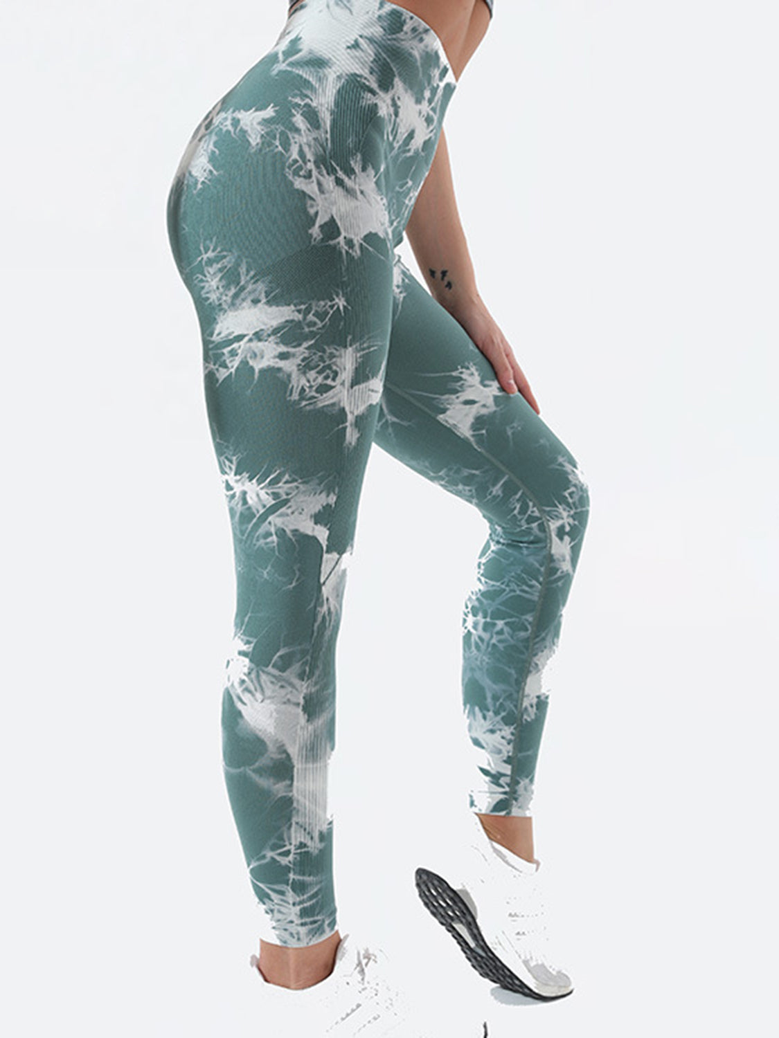 Tie-Dye High Waist Active Leggings - felvior