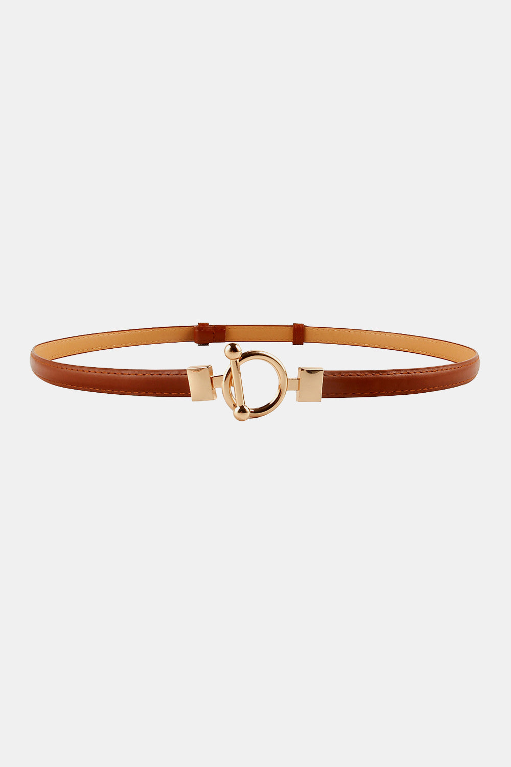 Toggle Buckle Skinny PU Belt Secondary image
