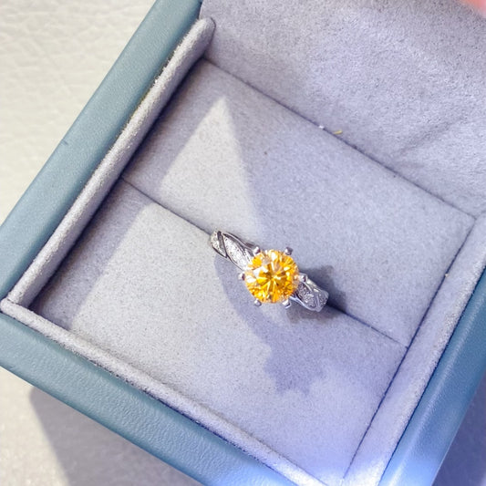 2 Carat Moissanite 925 Sterling Silver Ring - felvior