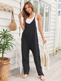 V-Neck Spaghetti Strap Jumpsuit - felvior