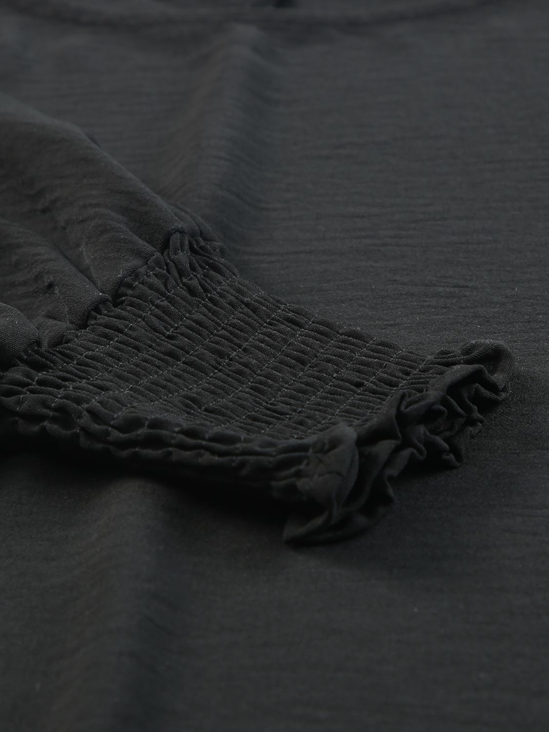 Round Neck Three-Quarter Sleeve Blouse