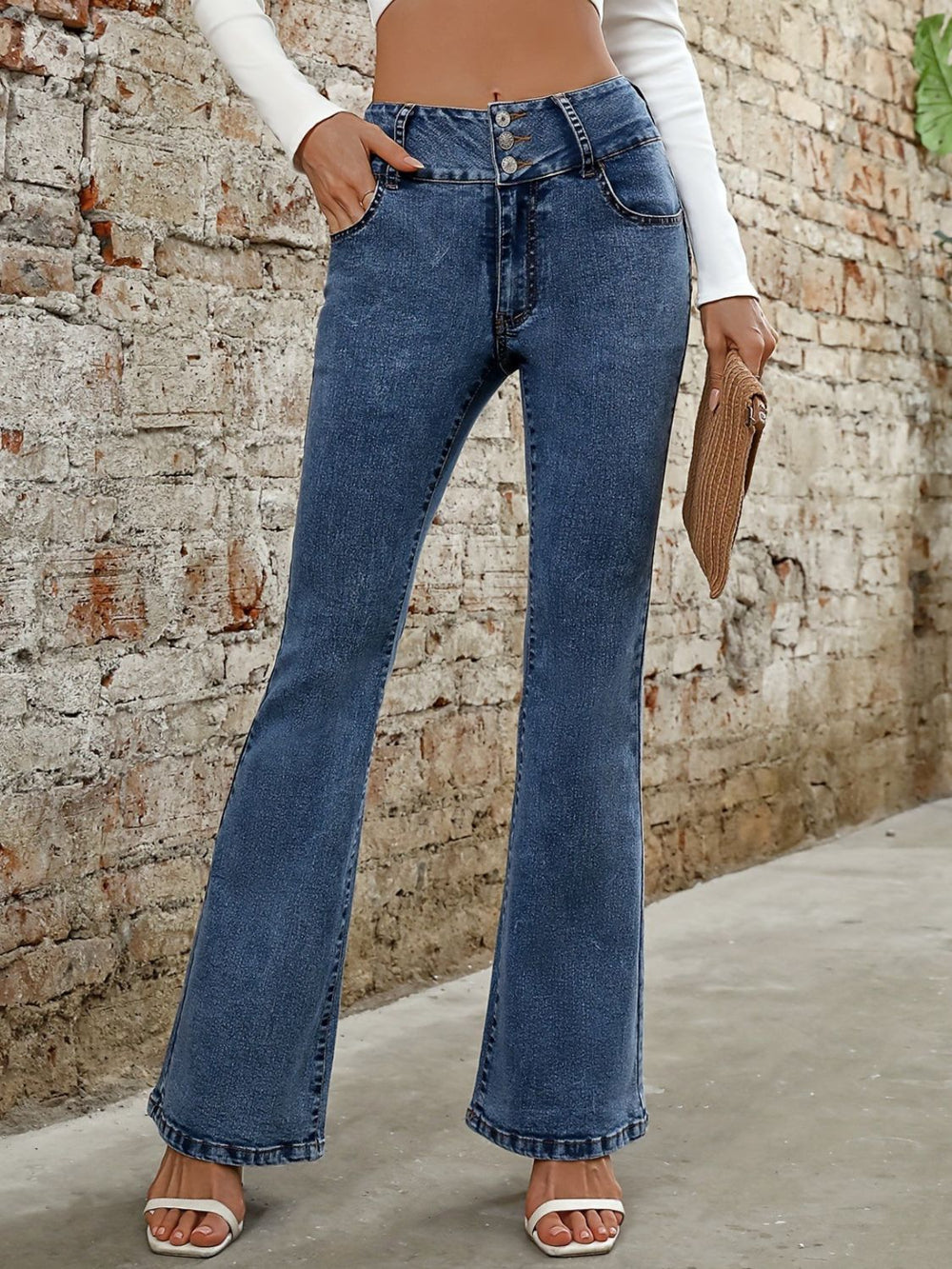 Bootcut Jeans with Pockets - felvior
