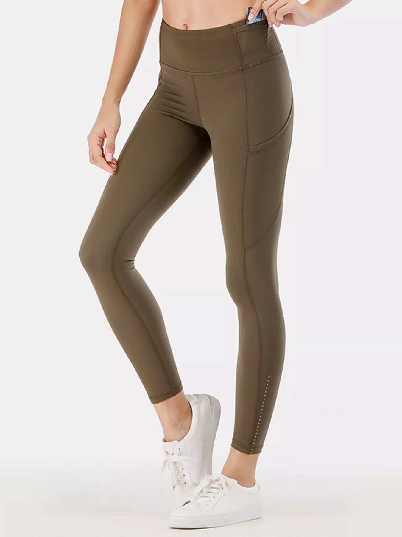 Full Size High-Waisted Active Leggings with Pockets Plus Size Secondary image