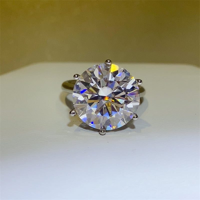 10 Carat Moissanite 925 Sterling Silver Ring - felvior