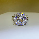 10 Carat Moissanite 925 Sterling Silver Ring - felvior
