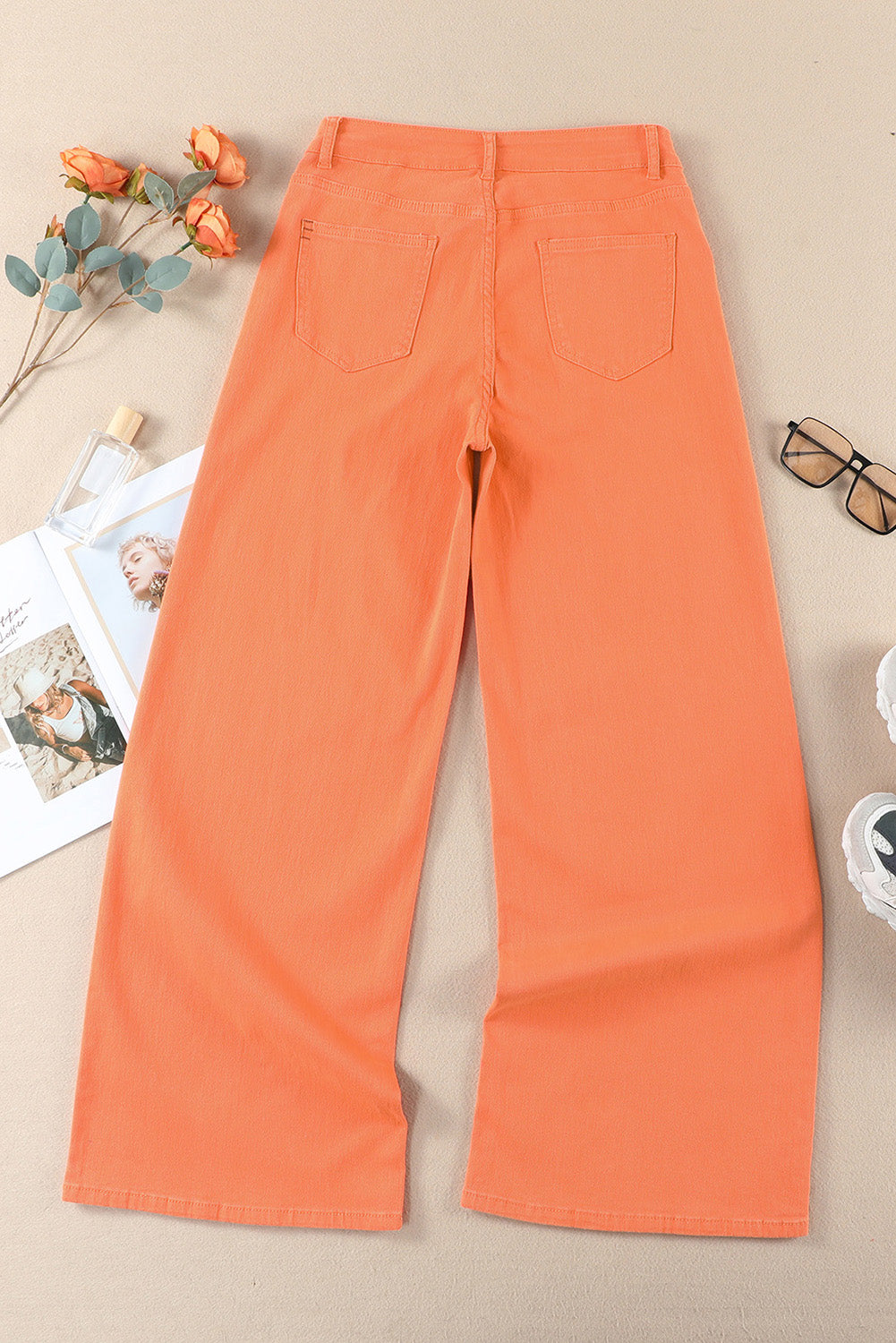 Wide Leg High Waist Jeans - felvior