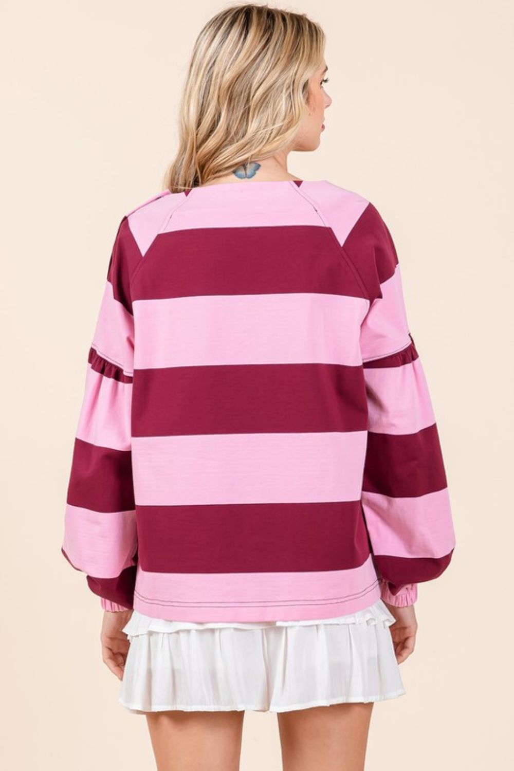 Mittoshop Striped Snap Shoulder Long Sleeve T-Shirt Secondary image