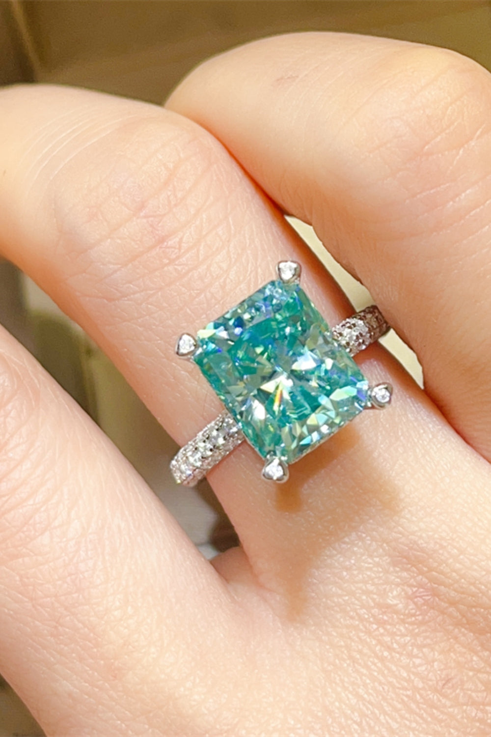 5 Carat Moissanite 925 Sterling Silver Ring - felvior