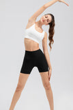 Wide Waistband Slim Fit Sports Shorts - felvior
