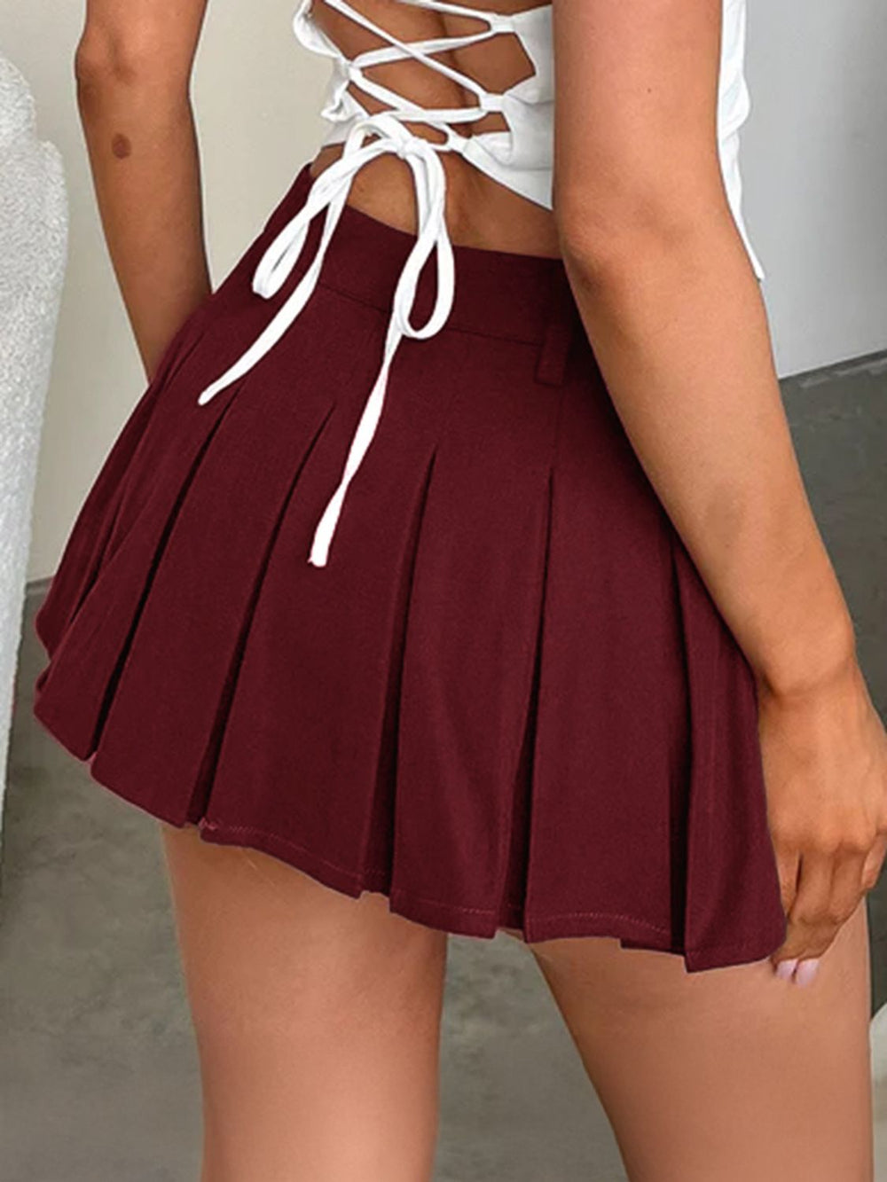Devine Pleated Mini Skirt