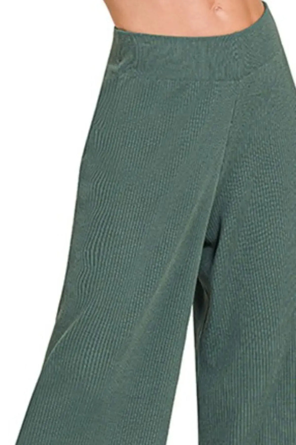 Zenana Viscose Ribbed Sweater Pants