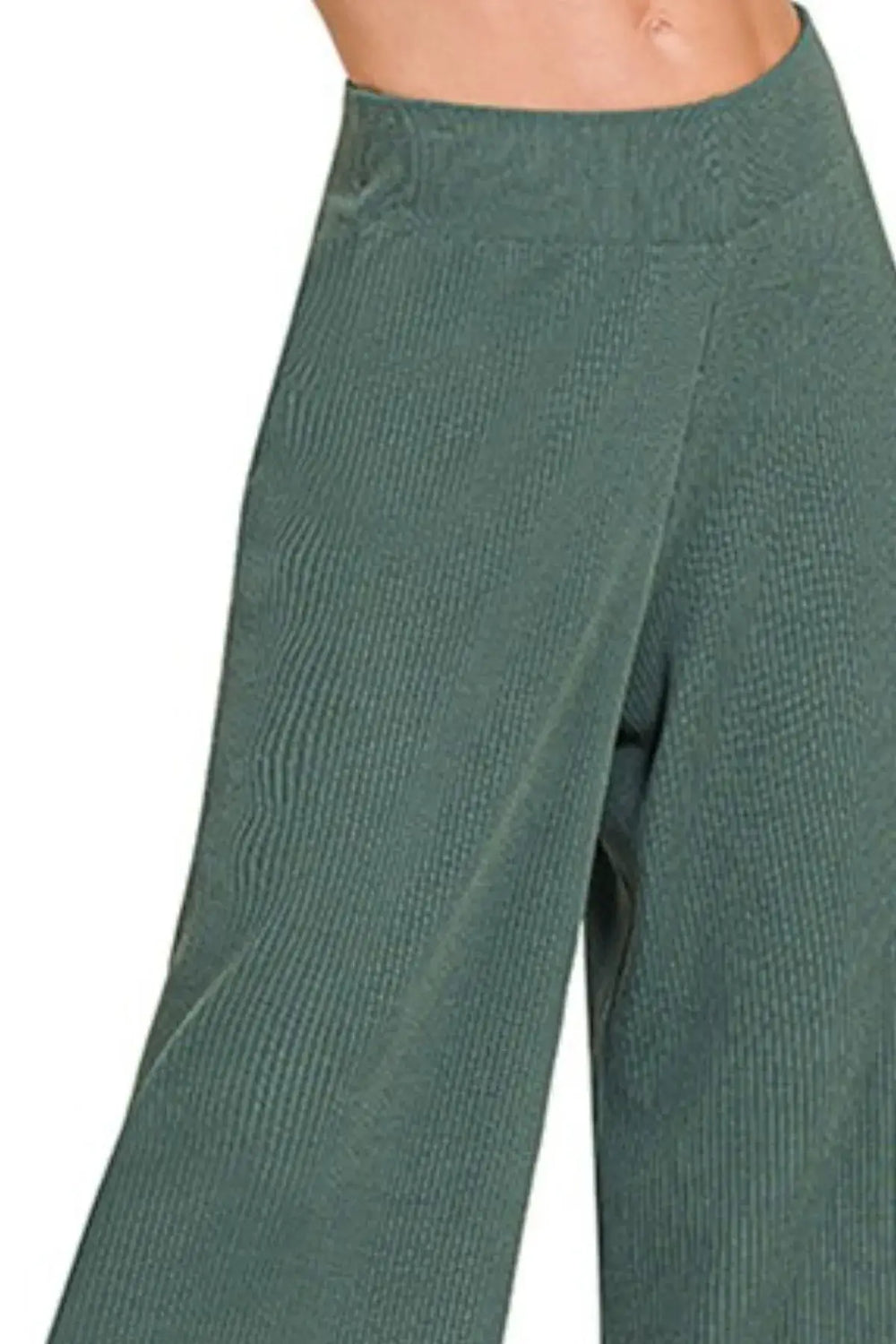 Zenana Viscose Ribbed Sweater Pants