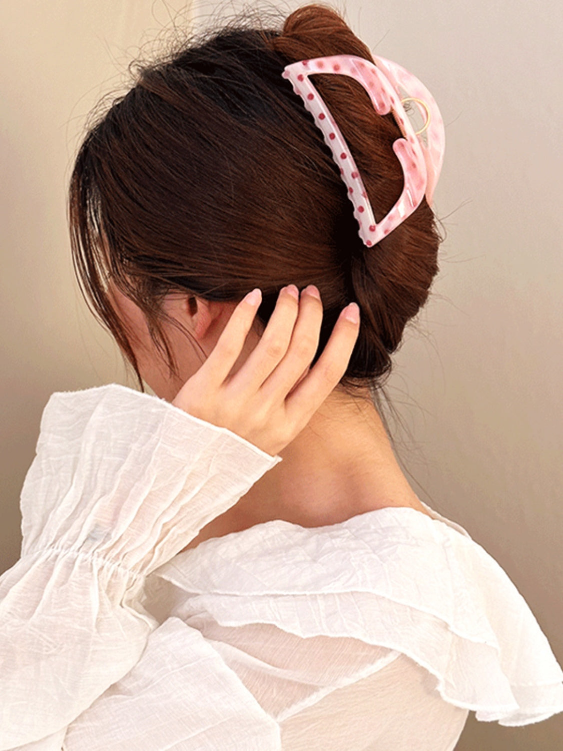 PC Polka Dot Hair Claw Clip - felvior