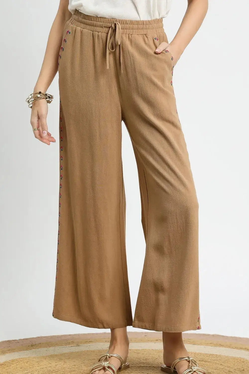 Umgee Wide Leg Drawstring Pants Image principale du produit