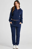 Drawstring Half Zip Hoodie and Joggers Active Set - felvior