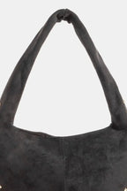 Fame Metallic Studded Faux Suede Hand Bag