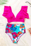 Cropped Swim Top and Floral Bottoms Set - felvior