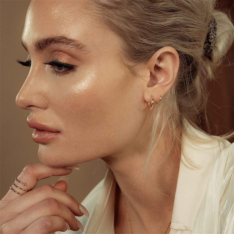 Stainless Steel Spiral Earrings - felvior