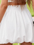 Frill Smocked Mini Skirt - felvior