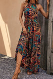 Tied Floral Sleeveless Dress - felvior
