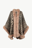 Leopard Open Front Poncho - felvior