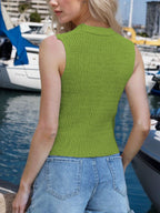 Button Down V-Neck Sweater Vest