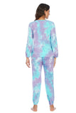 Tie-Dye Top and Drawstring Pants Lounge Set - felvior