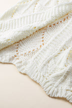 Openwork Open Front Long Sleeve Cardigan