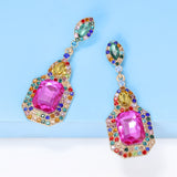 Alloy Rhinestone Dangle Earrings - felvior