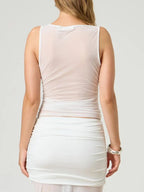 Ruched Round Neck Tank