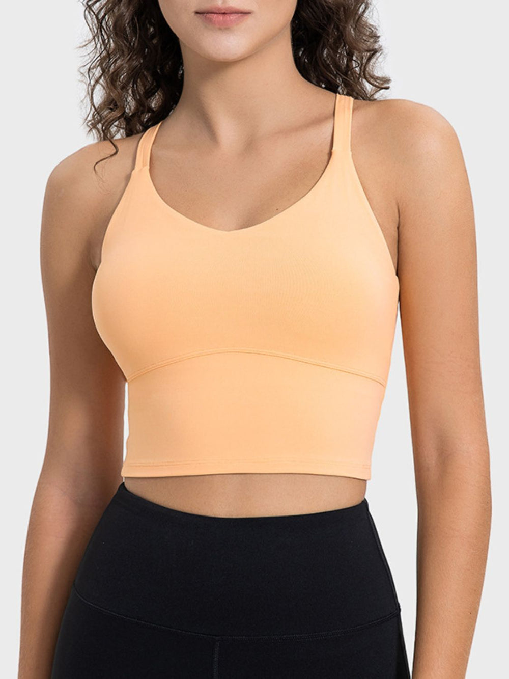 Millennia Crisscross Round Neck Active Tank - felvior